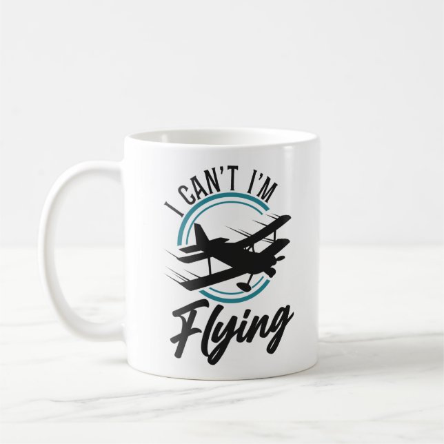 Mug Avion Pilote Aéronef Je Ne Peux Pas Voler (Gauche)
