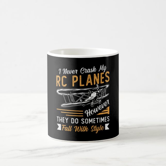 Mug Avion pilote de plan RC J'ai jamais écrasé mes Avi (Centre)