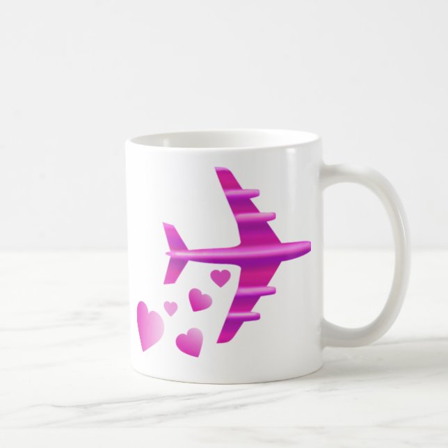 Mug Avion rose Valentine (Droite)