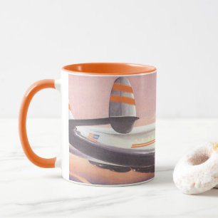 Mug Avion vintage sur la rivière Hudson, New York City