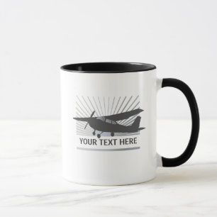 Mug Avions à haute voilure - texte fait sur commande