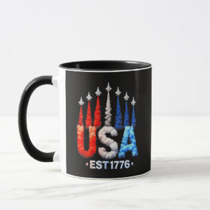 Mug Avions de chasse du 4 juillet Usa Patriotique