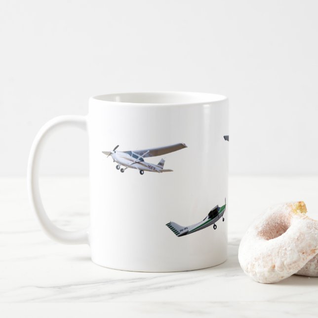 Mug Avions modèles de Cessna en vol (Avec donut)