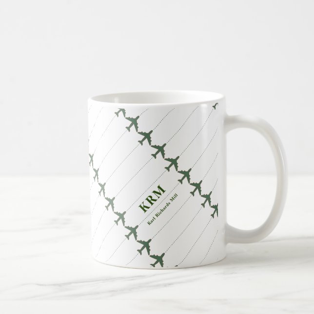 Mug Avions tassés de son nom (Droite)