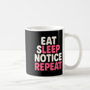 Mug Avis de somnolence de mangez Répéter le devis d'Hu
