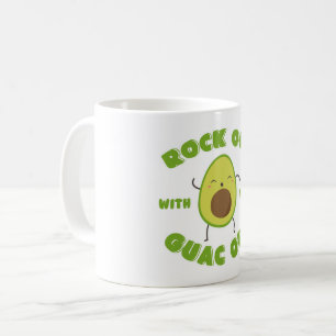 Mug Avocado Dansant "Rock Out With Your Guac Out"