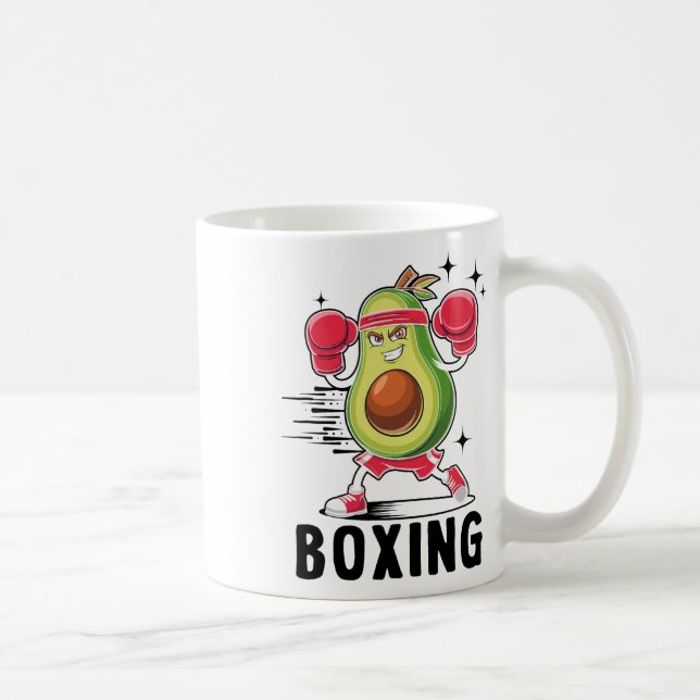 Mug Avocado Jouer à la boxe Alimentation végétarienne  (Droite)