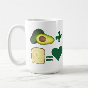 Mug Avocado + Toast = Love Foodie For Pair Heart