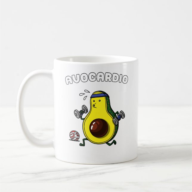 Mug Avocado Vegan Fitness Cardio Exercice (Gauche)