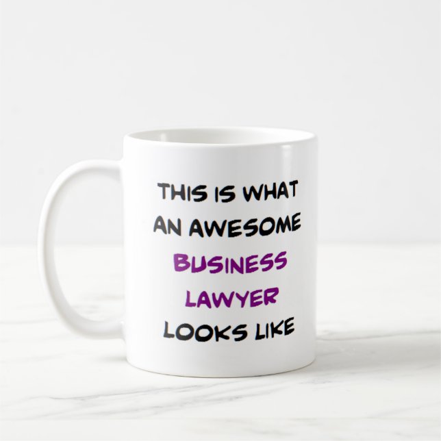 Mug avocat d'affaires, génial (Gauche)
