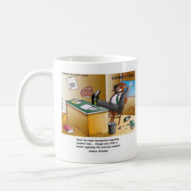 Mug Avocat de divorce Rick London Muskrat Comic  (Gauche)