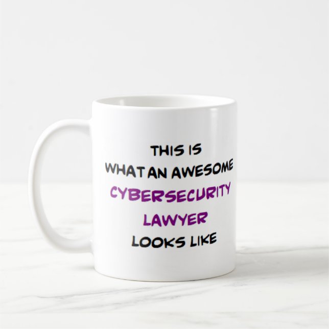 Mug avocat de la cybersécurité, génial (Gauche)