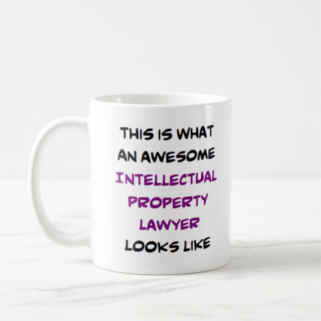 Mug avocat de la propriété intellectuelle, génial (Gauche)