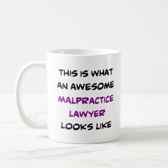 Mug avocat de mauvaise pratique, génial (Gauche)