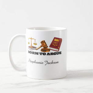 Mug Avocat drôle né pour argumenter