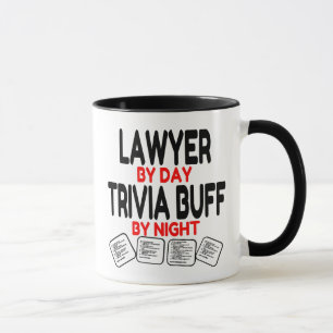 Mug Avocat par jour Trivia Buff par nuit