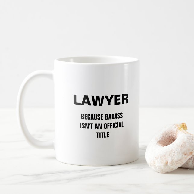 Mug Avocat parce que badass n'est pas un titre officie (Avec donut)