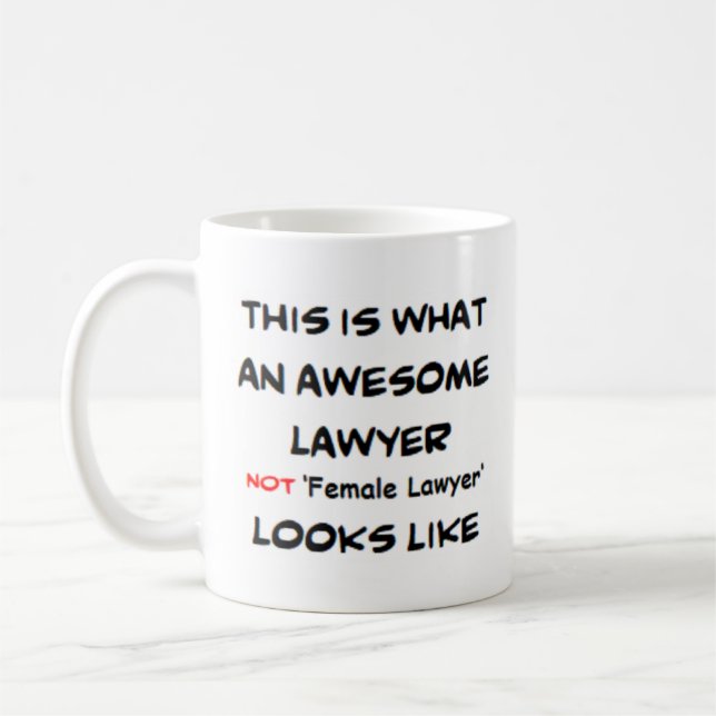 Mug avocat pas avocate, génial (Gauche)