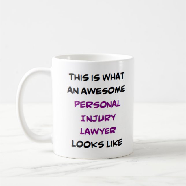 Mug avocat pour blessures personnelles, génial (Gauche)