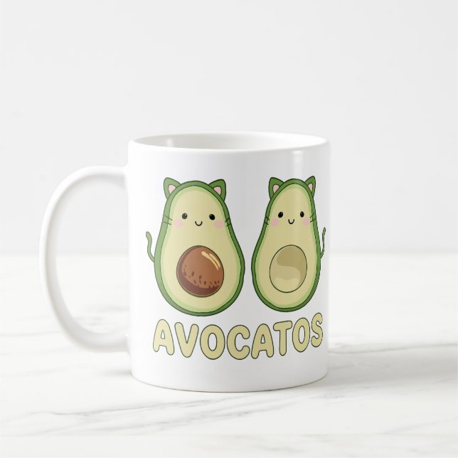 Mug Avocatos Kawaii Cat & Avocado (Gauche)