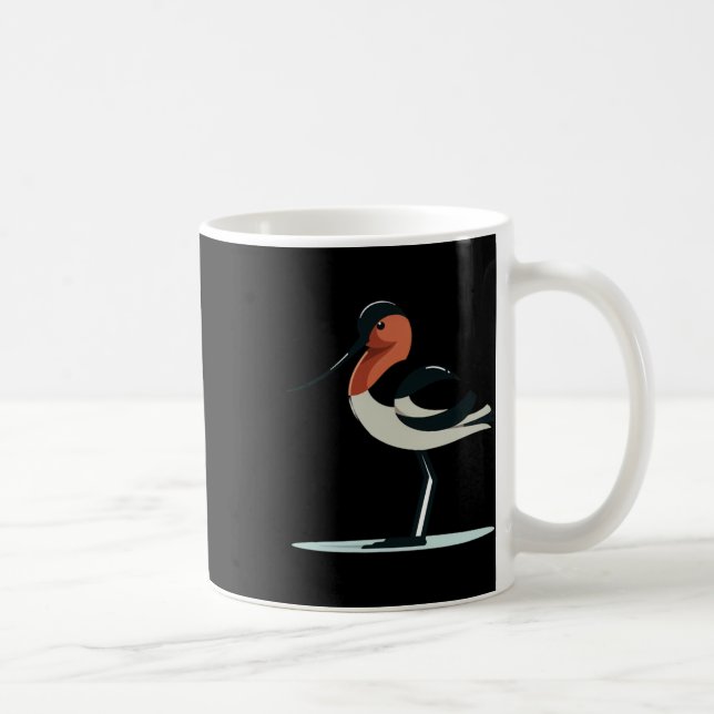 Mug Avocette stylisée avec un long bec et plumage élég (Droite)