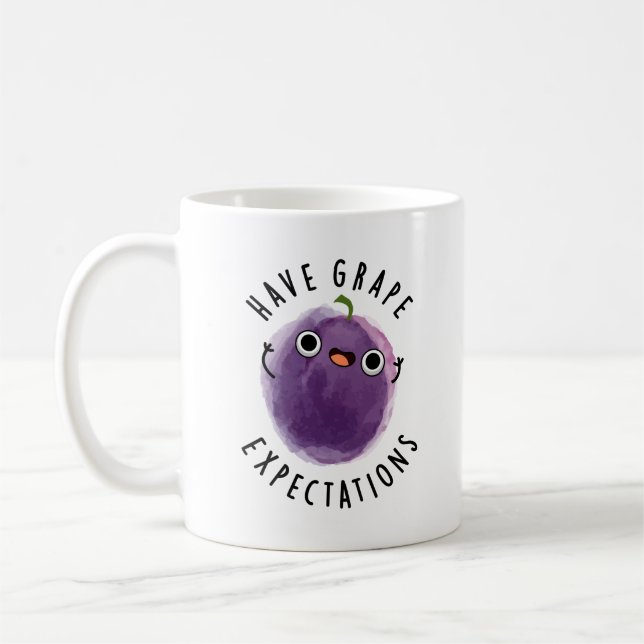 Mug Avoir des attentes en matière de raisin Jeu de fru (Gauche)