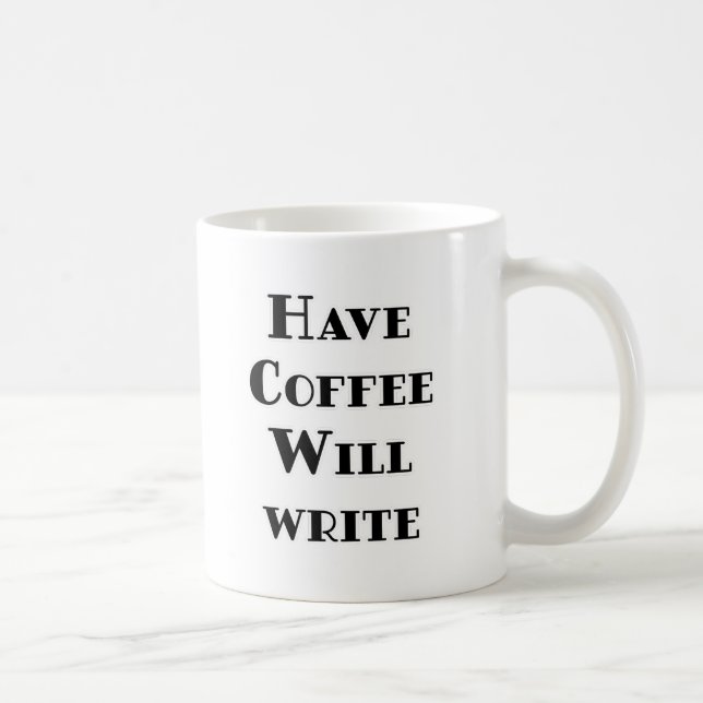 Mug Avoir du café va écrire (Droite)