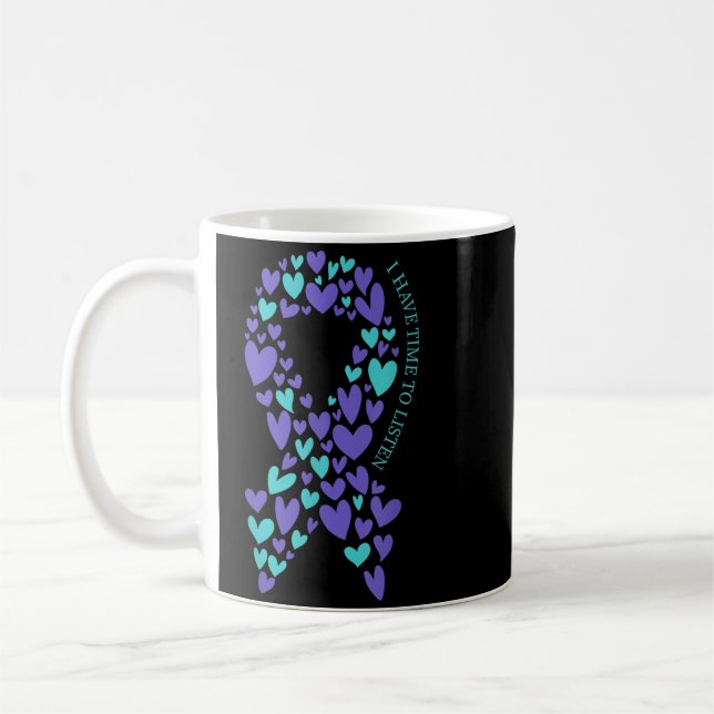 Mug Avoir le temps d'écouter Santé mentale Suicide (Gauche)