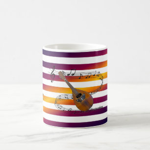 Mug Avoir Mandolin ~ Will Travel ~ Musical Stripes ~