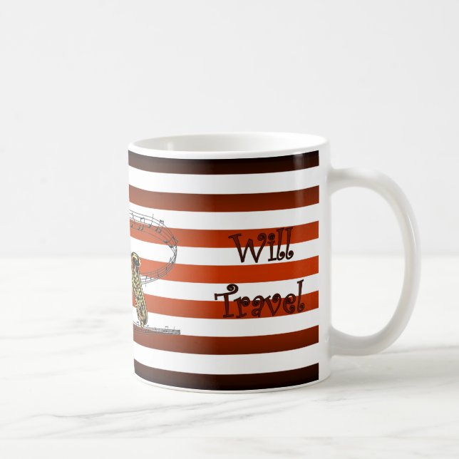 Mug Avoir Saxophone ~ Will Travel ~ Musical Stripes ~ (Droite)