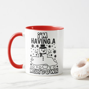 Mug Avoir une fusion   Funny Christmas Snowman Humour