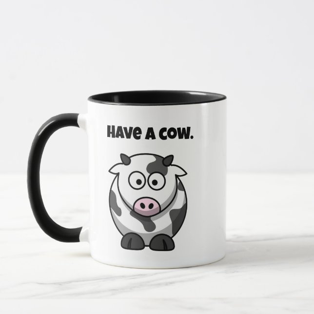Mug Avoir une vache, drôle Dairy Vache dessin de jeu d (Gauche)