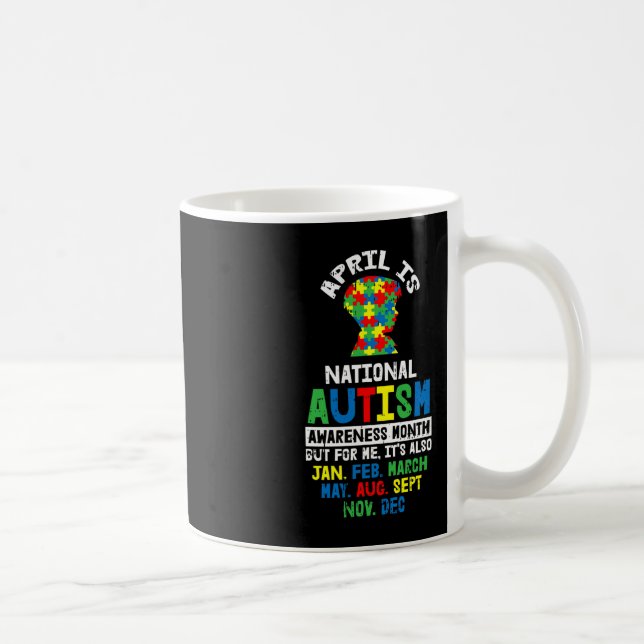 Mug Avril Cadeaux De Sensibilisation sur l'autisme Pou (Droite)