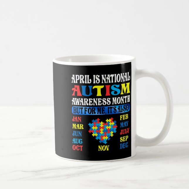 Mug Avril Est Mois De La Sensibilisation à L'autisme E (Droite)