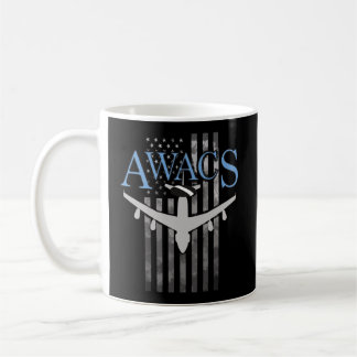 Mug Awacs Sur Le Drapeau Faded Us