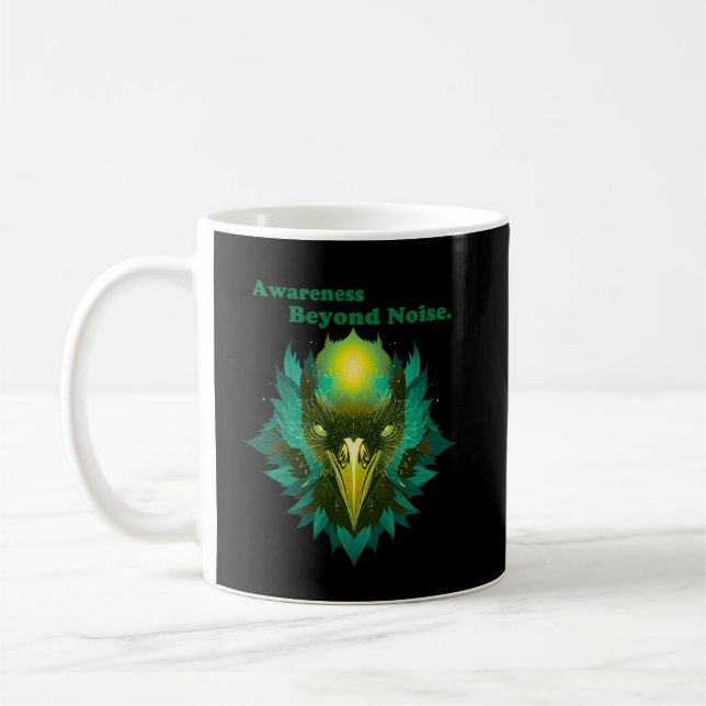 Mug Awareness Beyond Noise Cosmic Raven Symbol (Gauche)