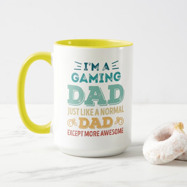Mug Awesome Jeu Papa Fête des pères Drôle Drôle Cadeau (Avec donut)