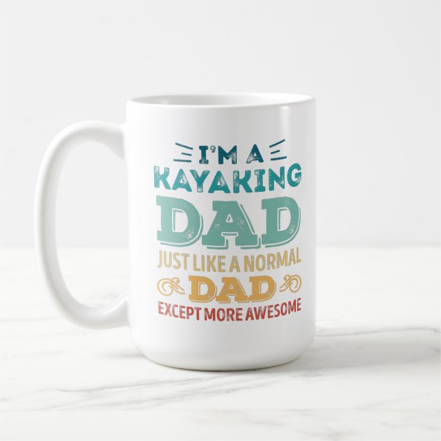 Mug Awesome Kayaking Dad Fathers Day Funny Gift (Gauche)