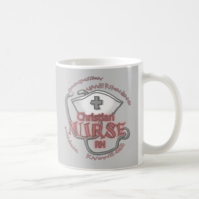 Mug axiome infirmière chrétienne (Droite)