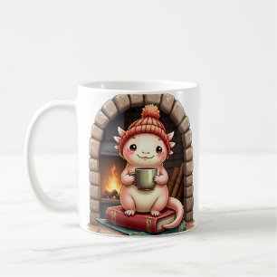 Mug Axolotl Accro au Café Kawaii - Coin Lecture Cozy D