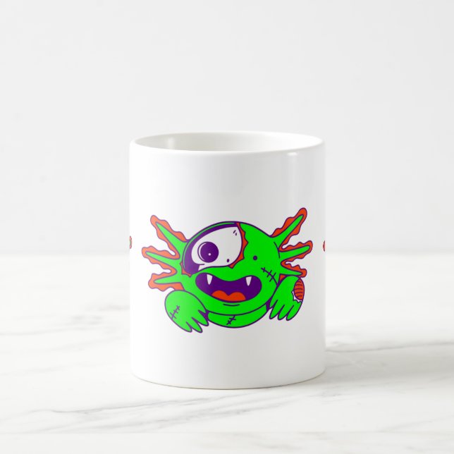 Mug axolotl halloween animal zombie déplaisant (Centre)