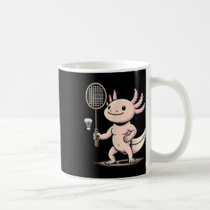 Mug Axolotl jouant au badminton joueur navette sport