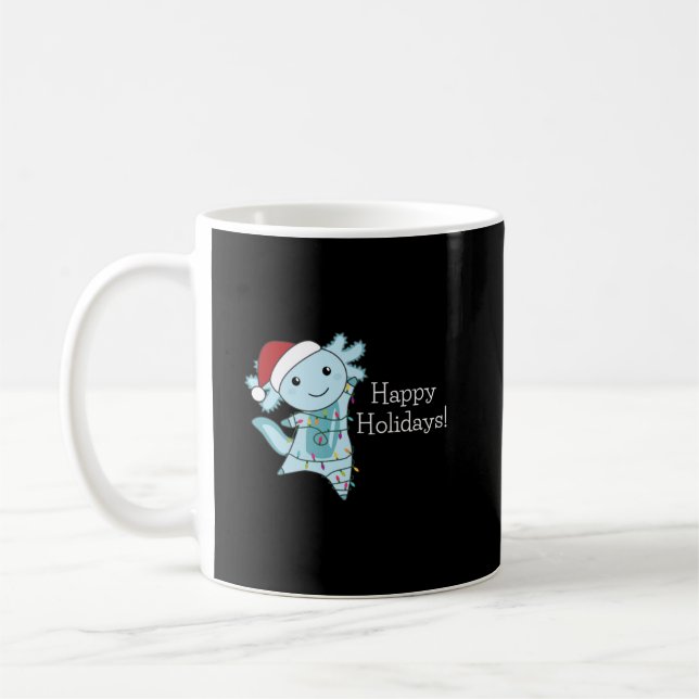 Mug Axolotl Joyeux Noël Animaux d'hiver Axolotls (Gauche)