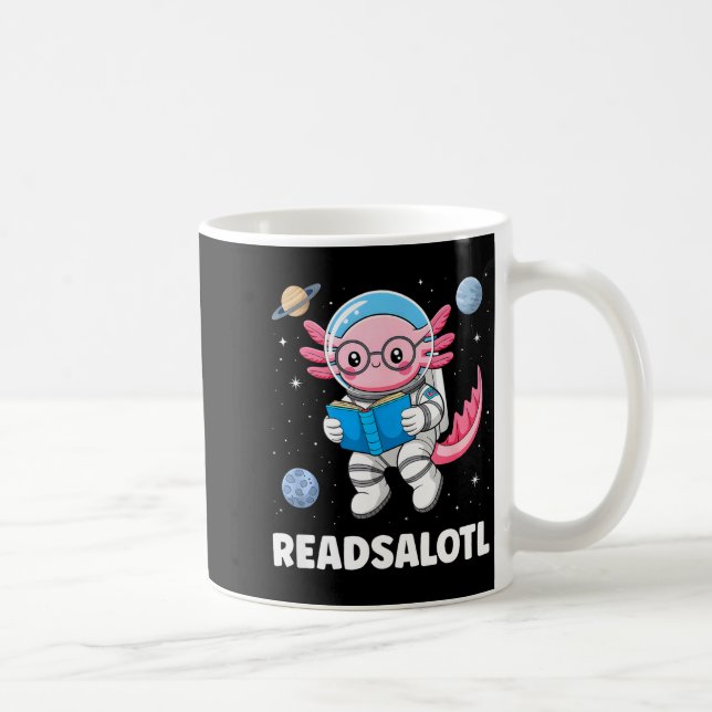 Mug Axolotl livres lisant axolotl lecture bookworm gar (Droite)