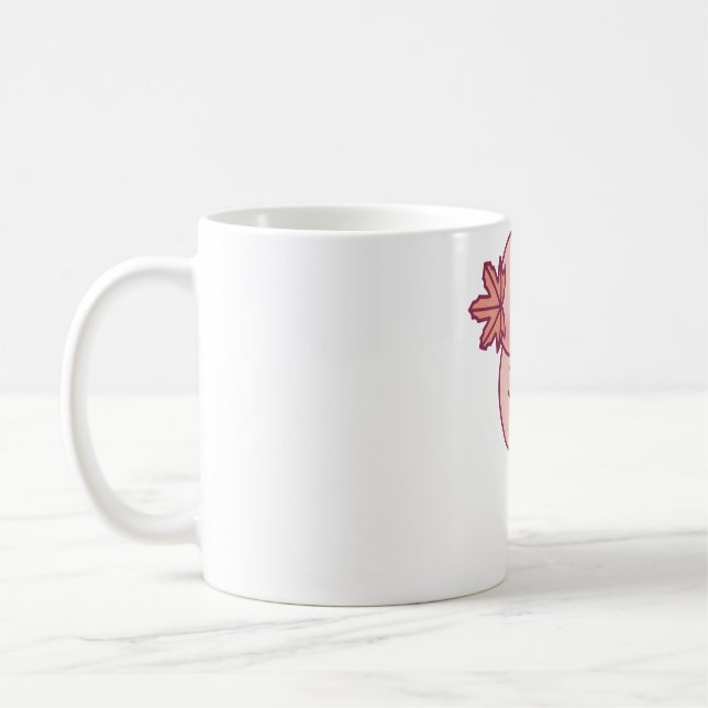 Mug Axolotl mignon Avec Citrouille Feuilles D'Automne (Gauche)