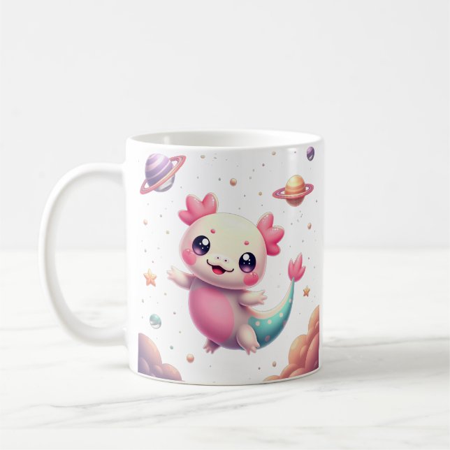 Mug Axolotl spatial galactique kawaii Fantastique Anim (Gauche)