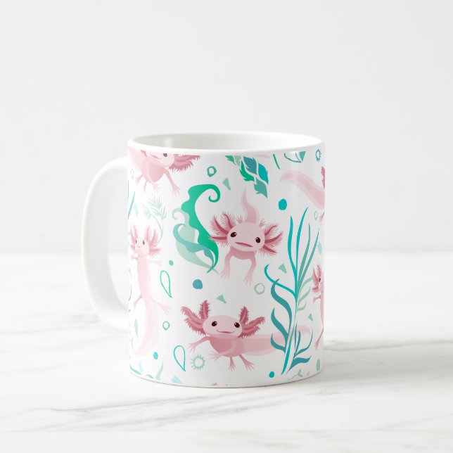Mug Axolotta rose sur la boue blanche (Devant gauche)