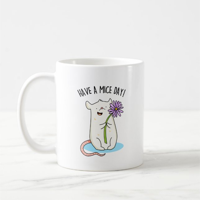 Mug Ayez Un Jour De Souris Drôle Pun De Souris (Gauche)