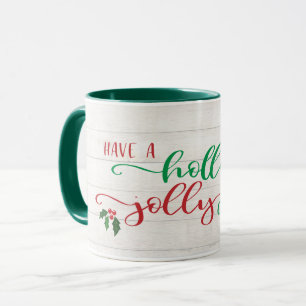 Mug Ayez Une Calligraphie De Noël Holly Jolly Russe