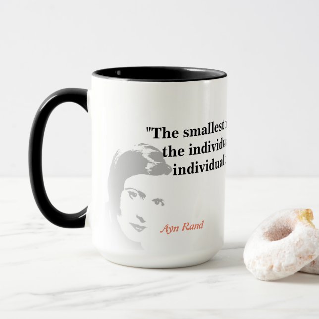Mug Ayn Rand Citation Sur La Plus Petite Minorité (Avec donut)